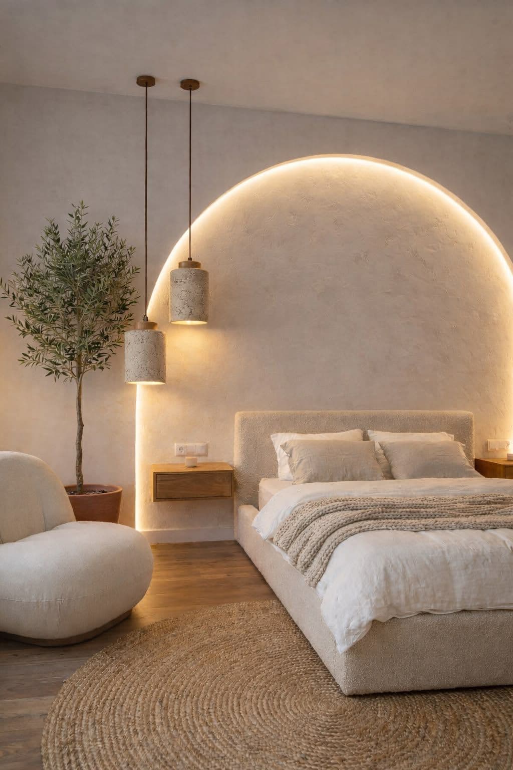 Chambre bouclée & arche lumière