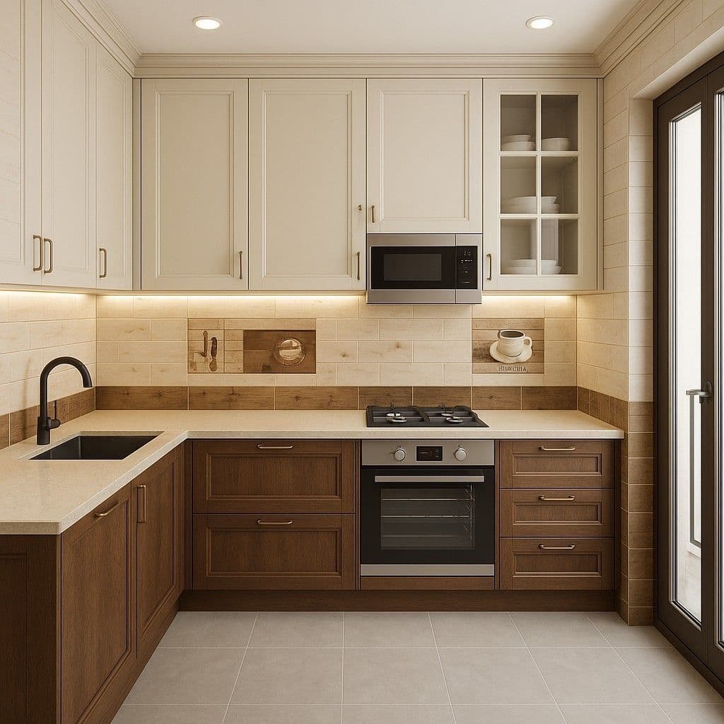 Cuisine crème & noyer